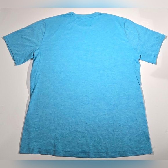 Nike Dri-Fit Knit Running Training Blue Black T-Shirt 742228-418 Men Large - Picture 4 of 5